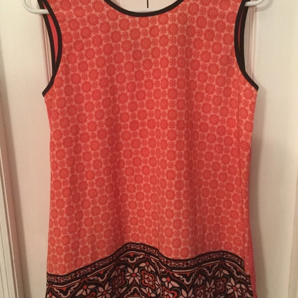 Diane Gilman DG2 Tops Dg2 Diane Gilman Long Flowy Coral Tank Top